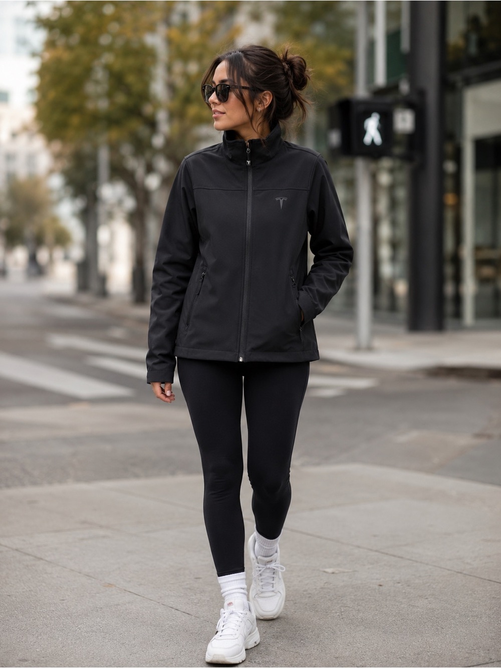 Tesla Black Softshell Jacket SzXS New